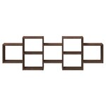 vidaXL Étagère murale chêne marron 129x18x42 cm bois d'ingénierie