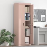 vidaXL Armoire de rangement 2 Pièces Rose 60 x 40 x 180 cm Acier
