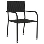 vidaXL Ensemble à manger de jardin 9 Pièces noir résine tressée et acier