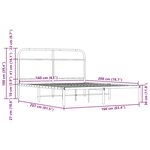vidaXL Cadre de lit sans matelas 160x200 cm chêne sonoma