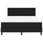 vidaXL Lit Box Spring avec matelas - Noir  140 x 200 cm  cuir synthétique