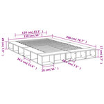vidaXL Cadre de lit chêne sonoma 150x200 cm bois d'ingénierie