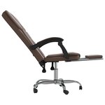 vidaXL Fauteuil inclinable de bureau Marron Similicuir