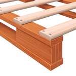 vidaXL Lit de palette sans matelas cire marron 180x200 cm pin massif