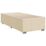 vidaXL Sommier à lattes de lit avec matelas Crème 90x200 cm Tissu