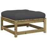 vidaXL Salon de jardin avec coussins 10 Pièces bois de pin imprégné