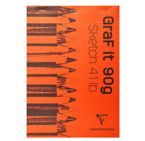Bloc collé GraFit A4 90g 80 feuilles blanc CLAIREFONTAINE