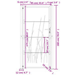 vidaXL Portail de jardin 105x180 cm acier corten conception d'herbe
