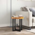 vidaXL Table basse 40x45 cm Bois de teck massif et polyrésine