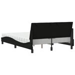 vidaXL Lit avec matelas Hanko noir 140x190 cm tissu