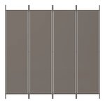 vidaXL Cloison de séparation 4 panneaux Anthracite 200x200 cm Tissu