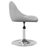 vidaXL Chaises pivotantes à manger lot de 6 Gris clair Velours