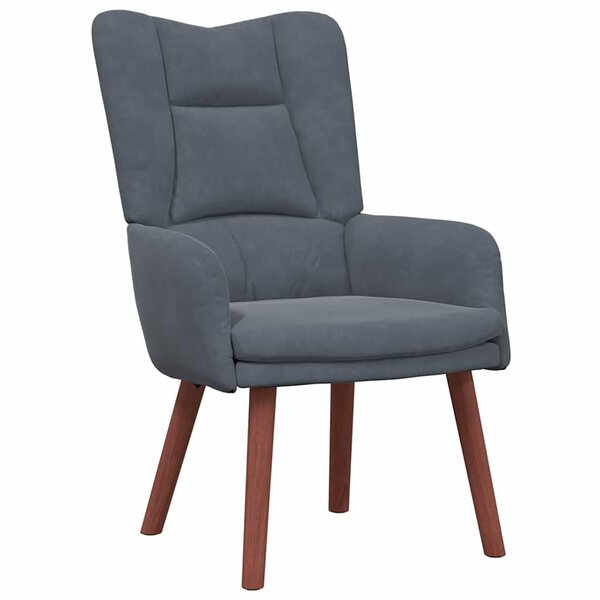 vidaXL Fauteuil relaxant Gris foncé 63 x 67 x 94 cm Velours