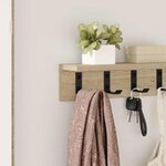 vidaXL Porte-manteau mural Chêne sonoma 40 x 10.5 x 10.5 cm