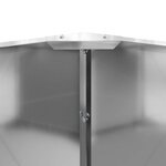 vidaXL Jardinière Argent 60 x 60 x 35 cm Acier galvanisé