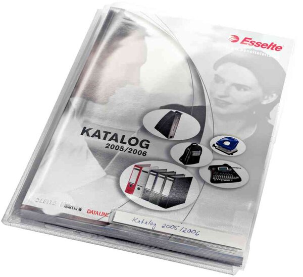 Sachet de 5 pochettes coins en pvc 17/100e avec soufflet de 2cm incolore LEITZ