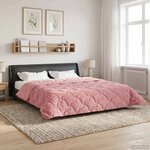 vidaXL Duvet d'hiver Rose 200 x 200 cm Microfibre et polaire Teddy