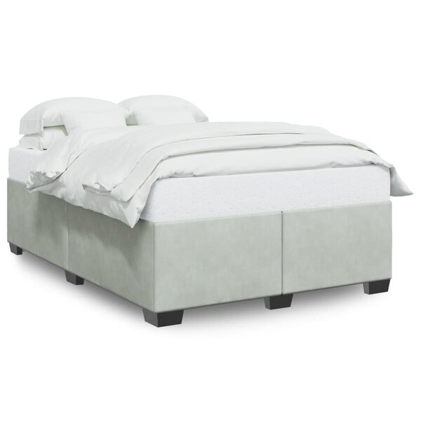 vidaXL Cadre de lit Gris clair 160x200 cm Velours