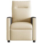 vidaXL Fauteuil inclinable de massage électrique crème tissu