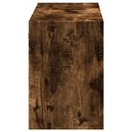 vidaXL Meuble TV mural avec lumières LED chêne fumé 130x31x45 cm