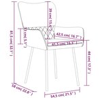 vidaXL Chaises à manger lot de 2 noir tissu et similicuir