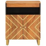 vidaXL Armoire latérale marron et noir 60x33 5x75 cm bois de manguier