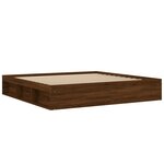 vidaXL Cadre de lit chêne marron 200x200 cm