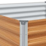 vidaXL Jardinière surélevée 485 x 100 x 36 cm Acier galvanisé