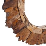 vidaXL Miroir mural 60 cm Teck Rond