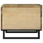 vidaXL Table basse Marron et Noir 80 x 50 x 40 cm Bois d'acacia massif