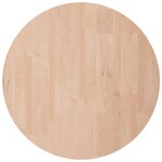 vidaXL Dessus de table rond Ø50x4 cm Bois de chêne massif non traité