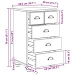 vidaXL Commode ASKIM Blanc 45 8 x 40 x 79 cm Bois de pin massif