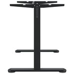 Cadre de Bureau table poste de travail meuble d'ordinateur informatique étude debout (94-135) x 60 x (70-114) cm acier noir 02_0023975
