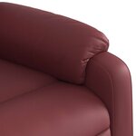 vidaXL Fauteuil inclinable Rouge bordeaux Similicuir