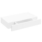 vidaXL Étagères murales avec tiroirs 2 Pièces Blanc 48 cm