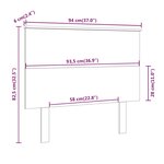 vidaXL Tête de lit Blanc 94x6x82 5 cm Bois massif de pin