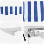 vidaXL Auvent rétractable électrique Bleu et Blanc 5 × 3 5 m