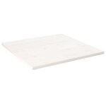 vidaXL Dessus de table blanc 80x80x2 5 cm bois de pin massif