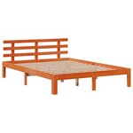 vidaXL Lit bibliothèque sans matelas cire marron 140x200 cm pin massif