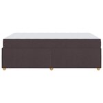 vidaXL Cadre de lit avec matelas Marron foncé 120 x 190 cm tissu