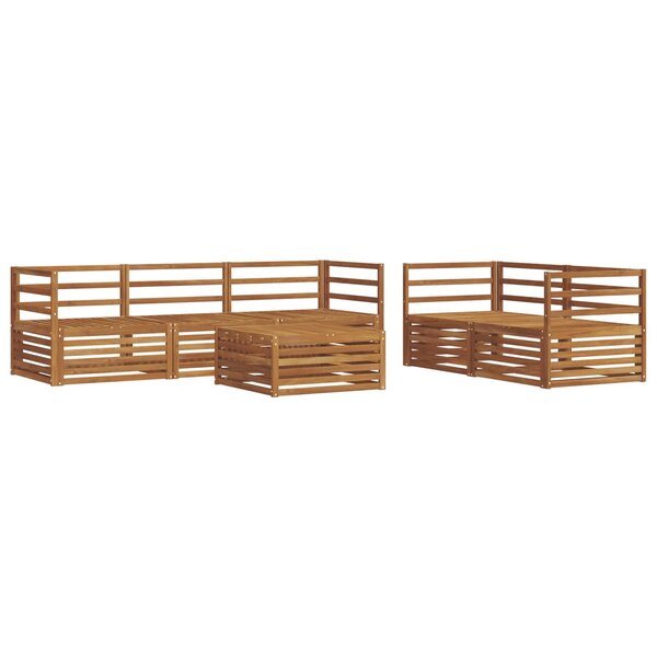 vidaXL Ensemble de canapés d'extérieur 6 pc Naturel