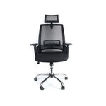 Q-connect chaise direction - Repose-tête ajustable - Max. supporte 130kg - Noir