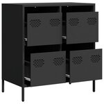 vidaXL Buffet noir 68x39x73 5 cm acier laminé à froid