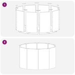 vidaXL Jardinière Anthracite 90 x 90 x 50 cm Acier