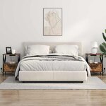 vidaXL Cabinet de chevet avec tiroir Chêne fumé 41 5 x 40 5 x 55 cm