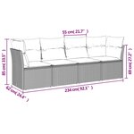 vidaXL Salon de jardin avec coussins 4 Pièces beige résine tressée