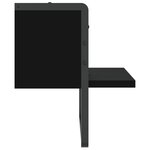 vidaXL Étagère murale avec barre noir 30x25x30 cm