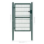 vidaXL Portillon 2D (simple) Vert 106x190 cm