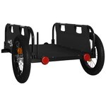 vidaXL Remorque de vélo noir tissu oxford et fer
