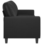 vidaXL Canapé à 3 places Noir 180 cm Similicuir